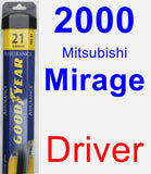 Driver Wiper Blade for 2000 Mitsubishi Mirage - Assurance