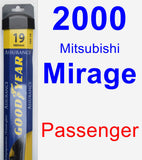 Passenger Wiper Blade for 2000 Mitsubishi Mirage - Assurance