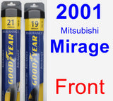 Front Wiper Blade Pack for 2001 Mitsubishi Mirage - Assurance