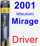 Driver Wiper Blade for 2001 Mitsubishi Mirage - Assurance