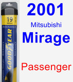 Passenger Wiper Blade for 2001 Mitsubishi Mirage - Assurance