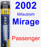 Passenger Wiper Blade for 2002 Mitsubishi Mirage - Assurance