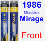 Front Wiper Blade Pack for 1986 Mitsubishi Mirage - Assurance