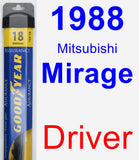 Driver Wiper Blade for 1988 Mitsubishi Mirage - Assurance