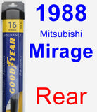 Rear Wiper Blade for 1988 Mitsubishi Mirage - Assurance