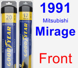 Front Wiper Blade Pack for 1991 Mitsubishi Mirage - Assurance