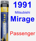 Passenger Wiper Blade for 1991 Mitsubishi Mirage - Assurance