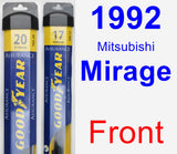 Front Wiper Blade Pack for 1992 Mitsubishi Mirage - Assurance