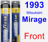 Front Wiper Blade Pack for 1993 Mitsubishi Mirage - Assurance