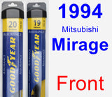 Front Wiper Blade Pack for 1994 Mitsubishi Mirage - Assurance