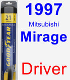 Driver Wiper Blade for 1997 Mitsubishi Mirage - Assurance