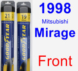 Front Wiper Blade Pack for 1998 Mitsubishi Mirage - Assurance