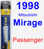 Passenger Wiper Blade for 1998 Mitsubishi Mirage - Assurance