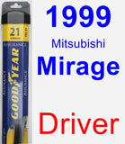 Driver Wiper Blade for 1999 Mitsubishi Mirage - Assurance