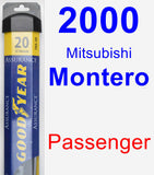 Passenger Wiper Blade for 2000 Mitsubishi Montero - Assurance