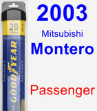 Passenger Wiper Blade for 2003 Mitsubishi Montero - Assurance