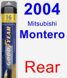 Rear Wiper Blade for 2004 Mitsubishi Montero - Assurance