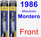 Front Wiper Blade Pack for 1986 Mitsubishi Montero - Assurance