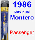 Passenger Wiper Blade for 1986 Mitsubishi Montero - Assurance