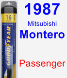 Passenger Wiper Blade for 1987 Mitsubishi Montero - Assurance