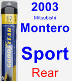 Rear Wiper Blade for 2003 Mitsubishi Montero Sport - Assurance