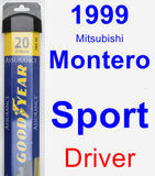 Driver Wiper Blade for 1999 Mitsubishi Montero Sport - Assurance