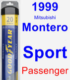 Passenger Wiper Blade for 1999 Mitsubishi Montero Sport - Assurance