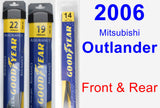 Front & Rear Wiper Blade Pack for 2006 Mitsubishi Outlander - Assurance