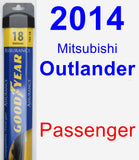 Passenger Wiper Blade for 2014 Mitsubishi Outlander - Assurance