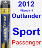 Passenger Wiper Blade for 2012 Mitsubishi Outlander Sport - Assurance