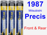 Front & Rear Wiper Blade Pack for 1987 Mitsubishi Precis - Assurance