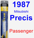 Passenger Wiper Blade for 1987 Mitsubishi Precis - Assurance