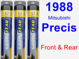 Front & Rear Wiper Blade Pack for 1988 Mitsubishi Precis - Assurance