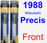 Front Wiper Blade Pack for 1988 Mitsubishi Precis - Assurance