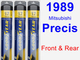 Front & Rear Wiper Blade Pack for 1989 Mitsubishi Precis - Assurance