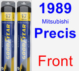 Front Wiper Blade Pack for 1989 Mitsubishi Precis - Assurance