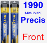 Front Wiper Blade Pack for 1990 Mitsubishi Precis - Assurance