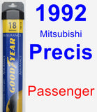 Passenger Wiper Blade for 1992 Mitsubishi Precis - Assurance