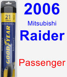 Passenger Wiper Blade for 2006 Mitsubishi Raider - Assurance