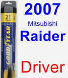 Driver Wiper Blade for 2007 Mitsubishi Raider - Assurance