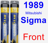 Front Wiper Blade Pack for 1989 Mitsubishi Sigma - Assurance