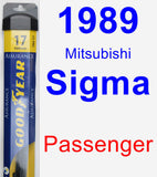 Passenger Wiper Blade for 1989 Mitsubishi Sigma - Assurance