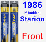 Front Wiper Blade Pack for 1986 Mitsubishi Starion - Assurance