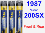 Front & Rear Wiper Blade Pack for 1987 Nissan 200SX - Assurance