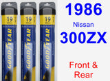 Front & Rear Wiper Blade Pack for 1986 Nissan 300ZX - Assurance