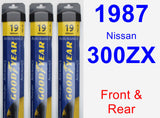 Front & Rear Wiper Blade Pack for 1987 Nissan 300ZX - Assurance