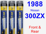 Front & Rear Wiper Blade Pack for 1988 Nissan 300ZX - Assurance