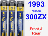 Front & Rear Wiper Blade Pack for 1993 Nissan 300ZX - Assurance