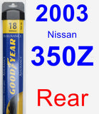 Rear Wiper Blade for 2003 Nissan 350Z - Assurance