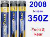 Front & Rear Wiper Blade Pack for 2008 Nissan 350Z - Assurance